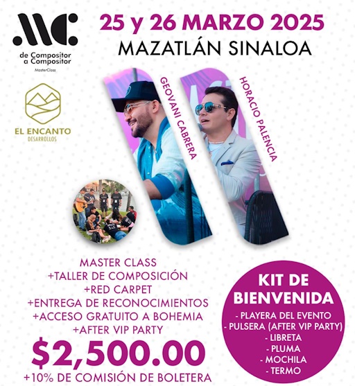 Master Class de Compositor a Compositor (25 y 26 de Marzo)